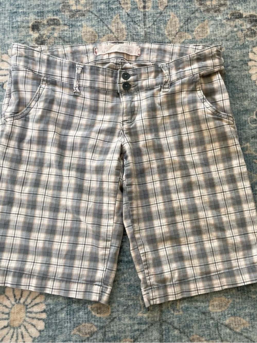 Y2K Plaid Hollister Low Rise Shorts